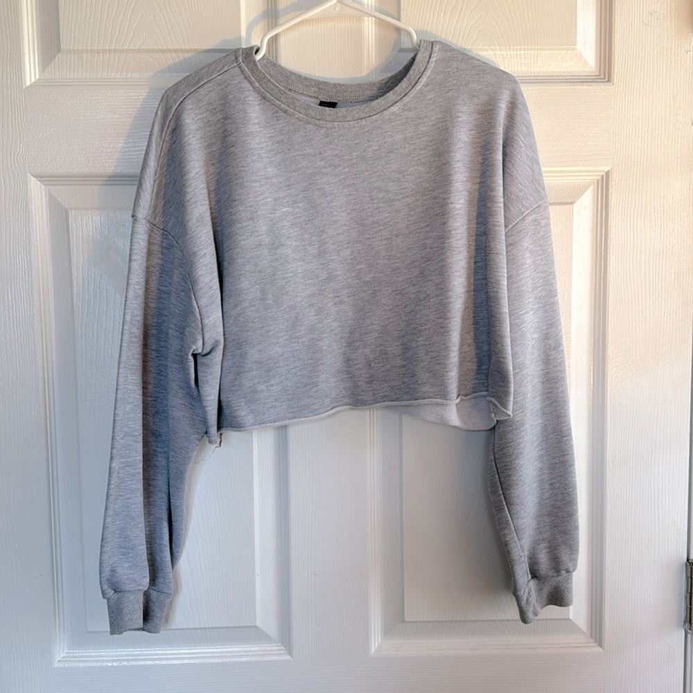 Shein gray cropped sweatshirt!
